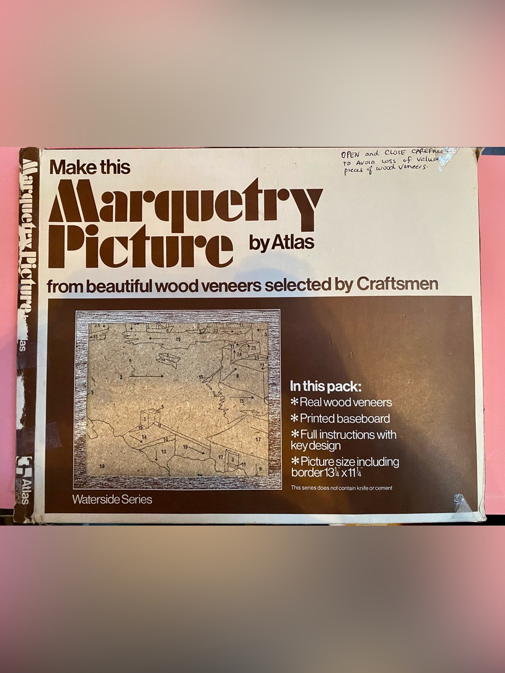 1960s Atlas Marquetry “Cornish Harbour” Picture  Kit